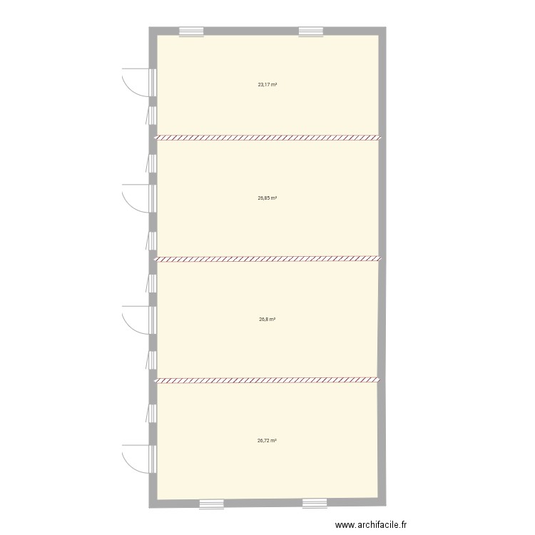 Plan1. Plan de 4 pièces et 104 m2
