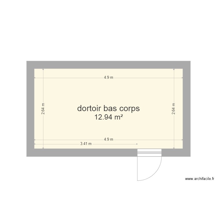 dortoir bas corps. Plan de 0 pièce et 0 m2