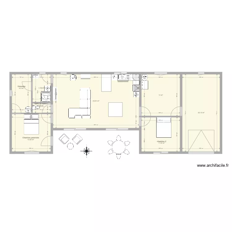 AVION2 plain pied St Paul 90 m2 2 ch. Plan de 