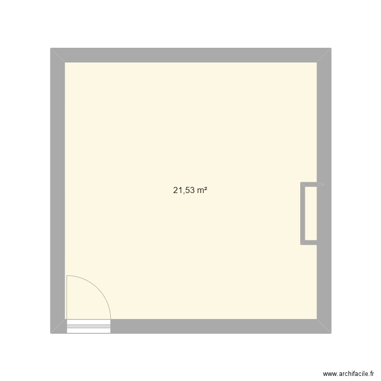 Pérenchie partie de gauche après. Plan de 1 pièce et 22 m2