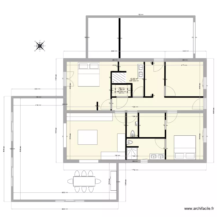 Plan maison ancienne. Plan de 
