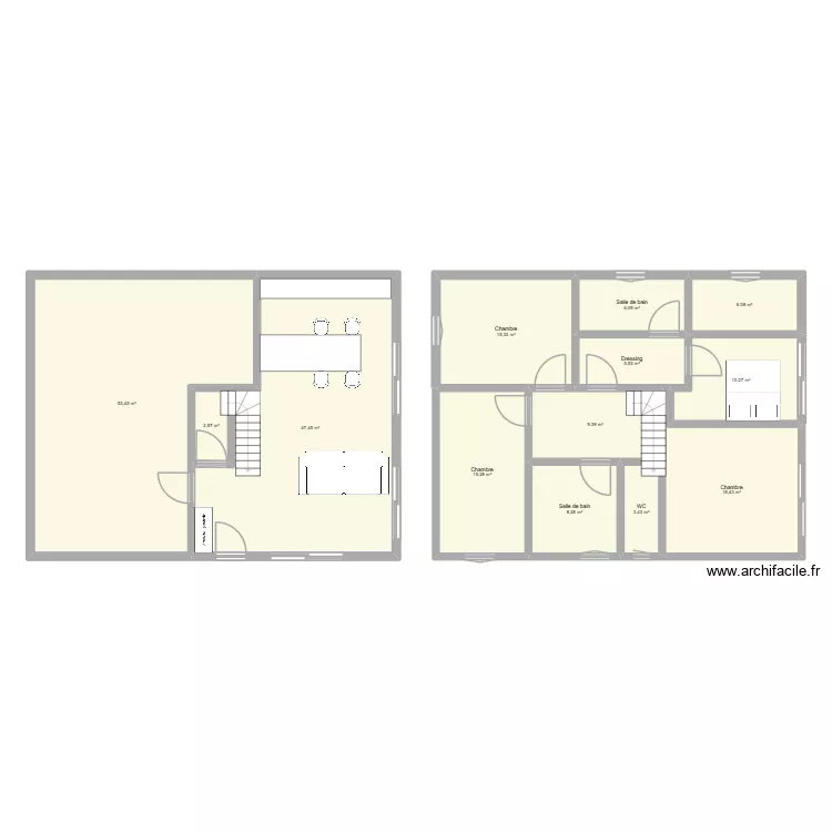 Crept 1. Plan de 13 et 202 m² Crept 1. Plan de 13 et 202 m²