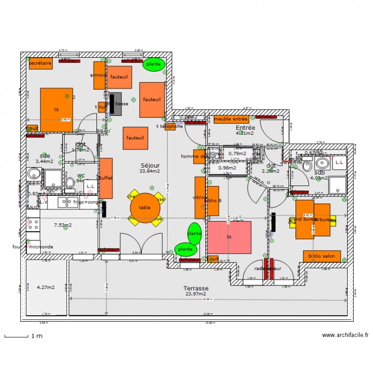 d305  terrasse. Plan de 0 pièce et 0 m2