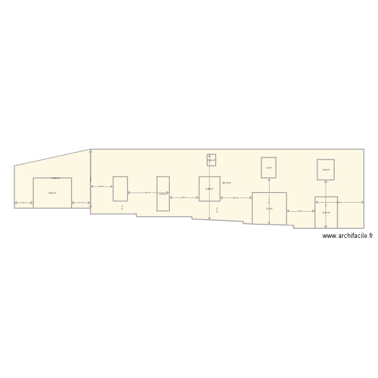 facade frans. Plan de 0 pièce et 0 m2
