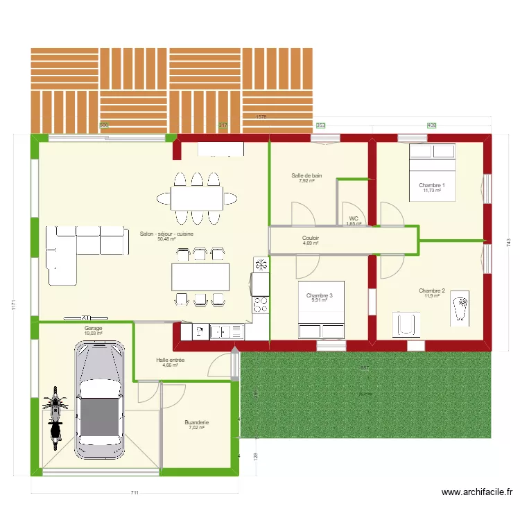 Projet maison. Plan de Projet maison. Plan de