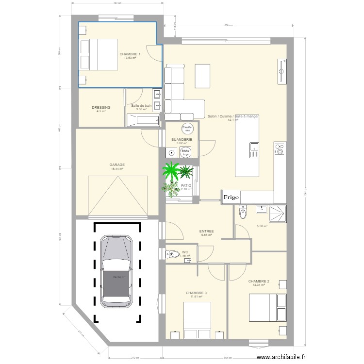 projet v3 AMENAGEMENT. Plan de 0 pièce et 0 m2