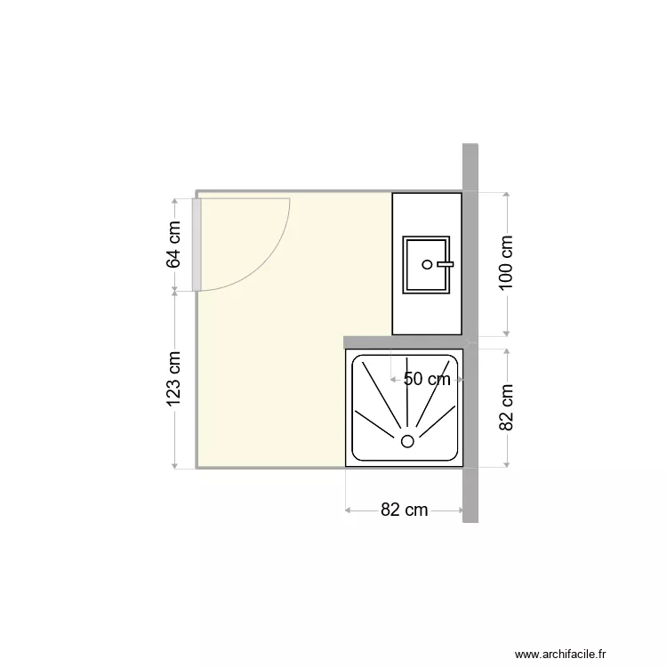 Salle de bain. Plan de 0 pièce et 0 m2 Salle de bain. Plan de 0 pièce et 0 m2