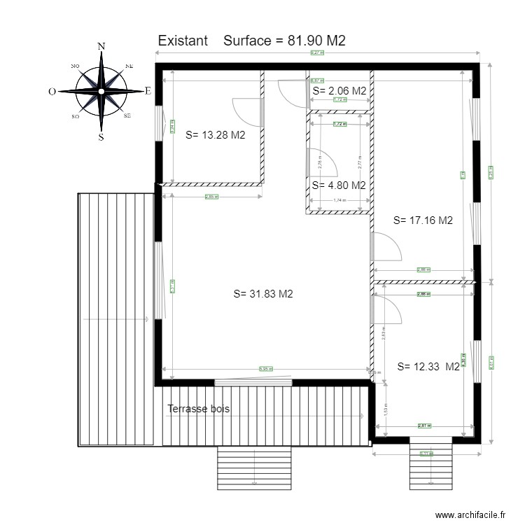 nini existand fini. Plan de 0 pièce et 0 m2