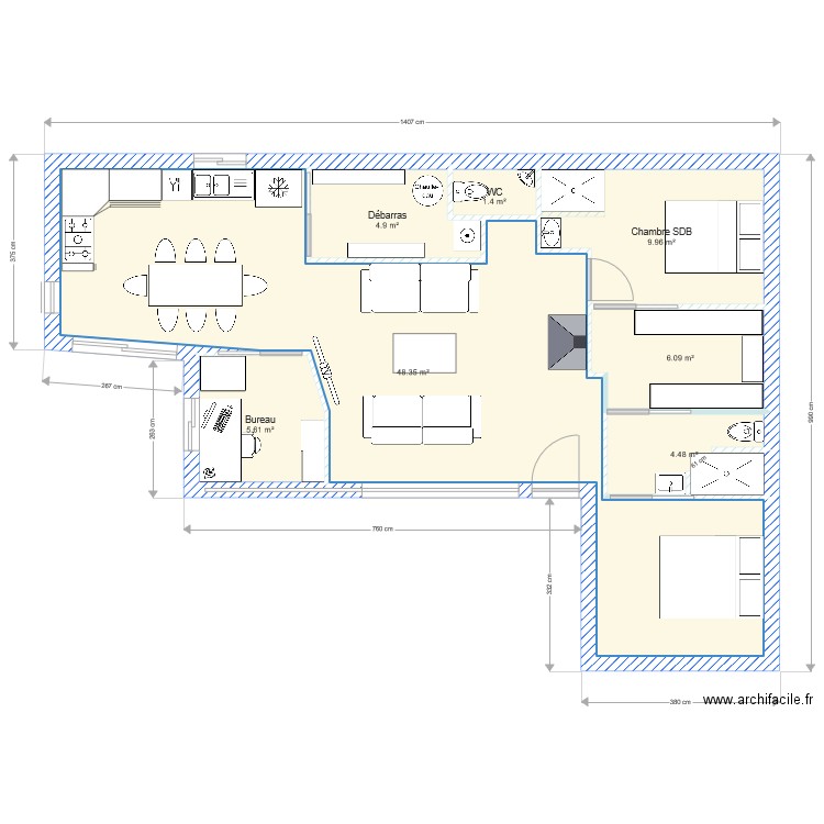 Dispo MH V1. Plan de 0 pièce et 0 m2