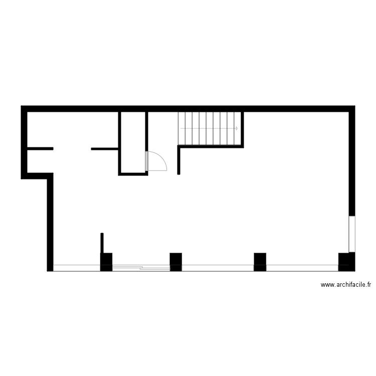 SIMON RESTAURANT RDC. Plan de 2 pièces et 81 m2