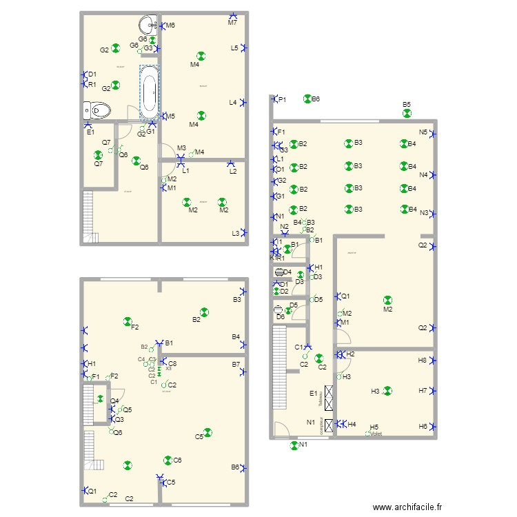 Autre maison. Plan de 12 pièces et 857 m2