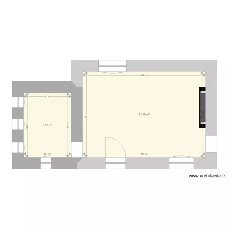 Maison RDC. Plan de 