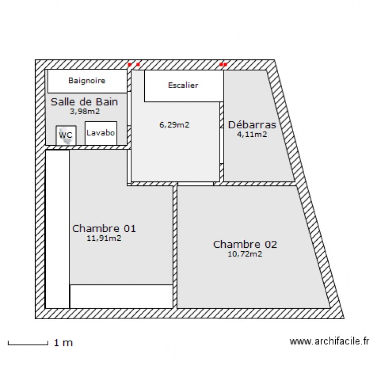 Rosettes Grenier Mesures 2. Plan de 0 pièce et 0 m2