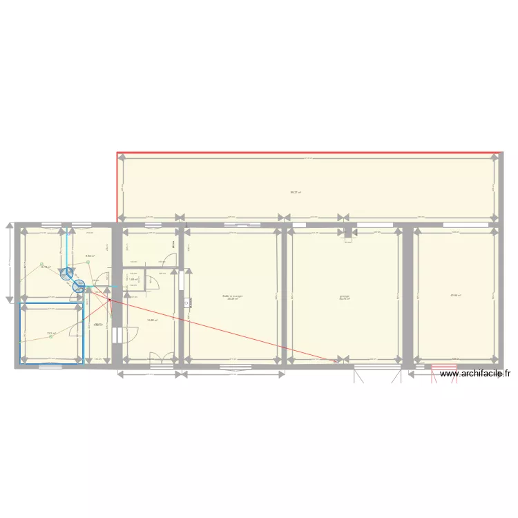 Circuits lumi&egrave;re Chambres . Plan de 