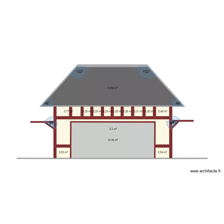 GARAGE 3 FACADE SUD EST. Plan de 