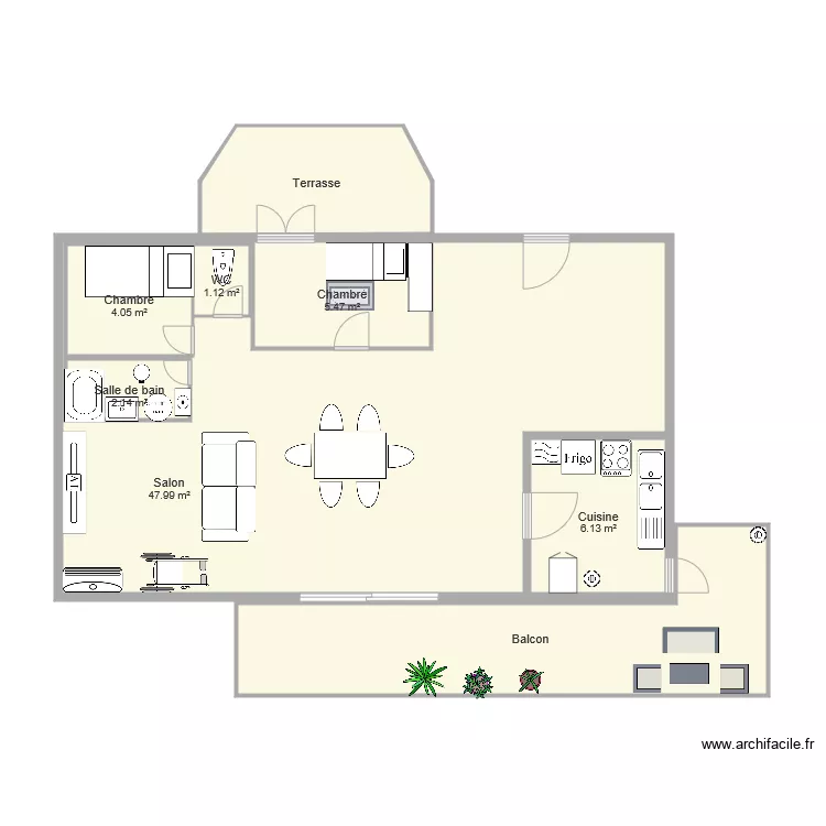 appartement 2019. Plan de 