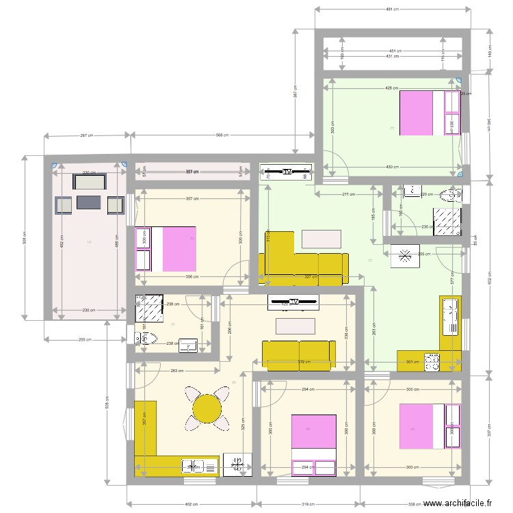 extension 3 haut et bas. Plan de 0 pièce et 0 m2