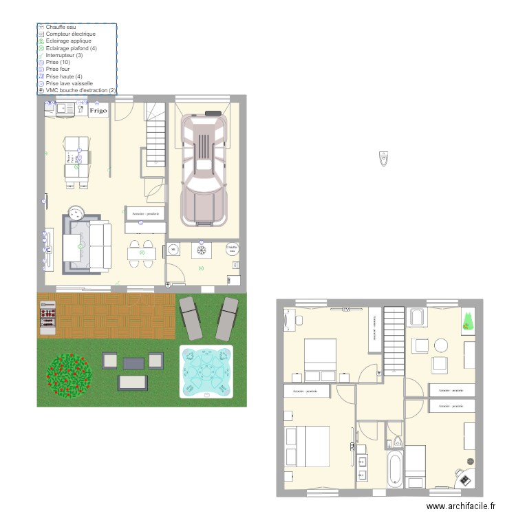 Maison. Plan de 0 pièce et 0 m2