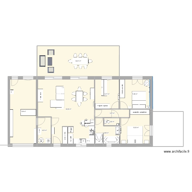 MAISON ESCAMPS yes 2 grande baignoire. Plan de 10 pièces et 145 m2