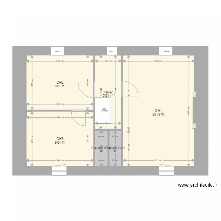 Guimaec Droite Etage. Plan de 0 pièce et 0 m2