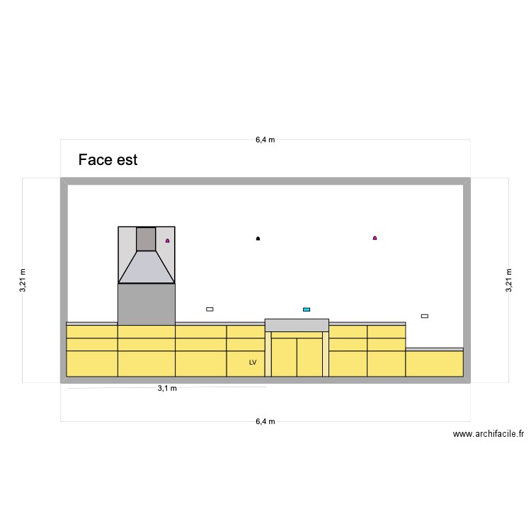 plan cuisine en 80 cm sans frigo. Plan de 1 pièce et 19 m2