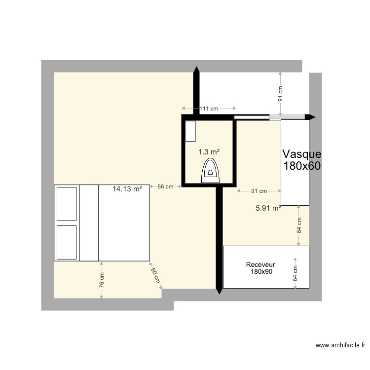 RDC Chambre WC SdB 5. Plan de 0 pièce et 0 m2