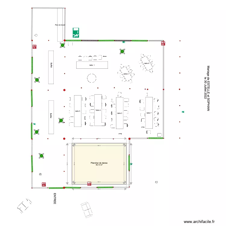 Chapiteau Estelle et Florian 2. Plan de 