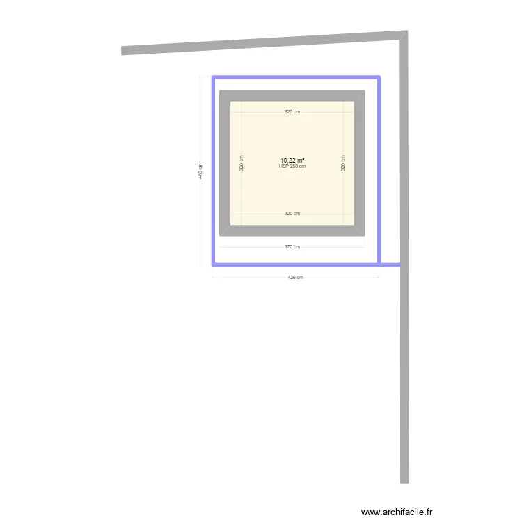Abri jardin. Plan de 