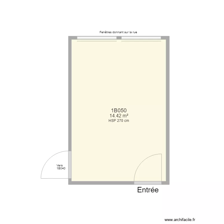 Bureau 1B050 FS. Plan de 