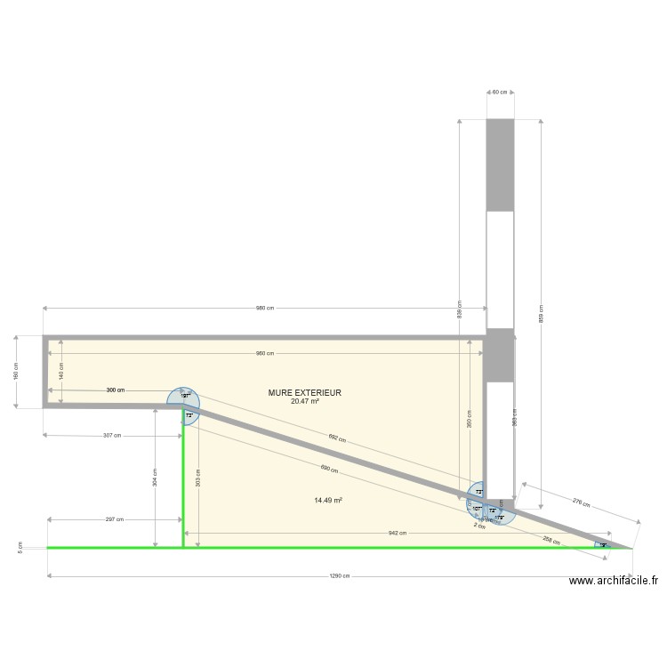 COUPE GARAGE MUE EXTERIEUR. Plan de 0 pièce et 0 m2