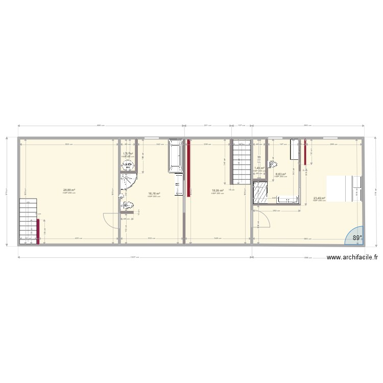 chambre 1. Plan de 0 pièce et 0 m2