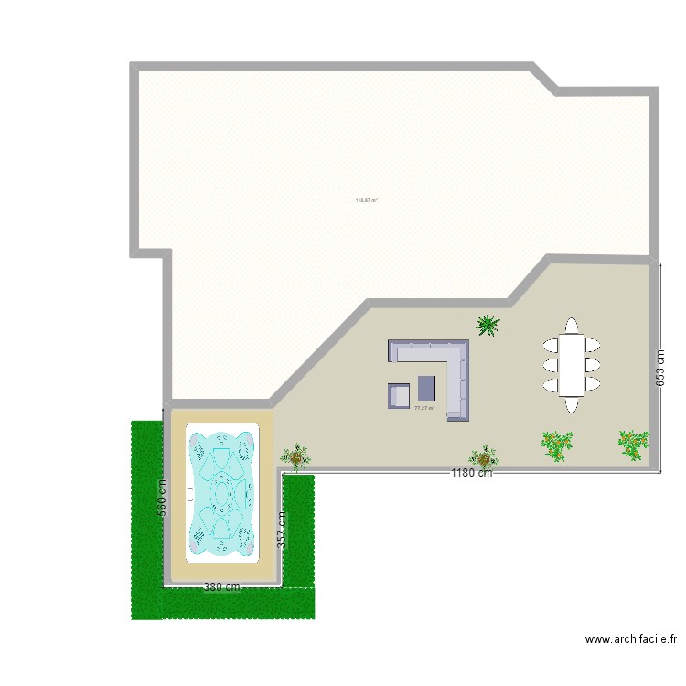 Terrasse. Plan de 0 pièce et 0 m2