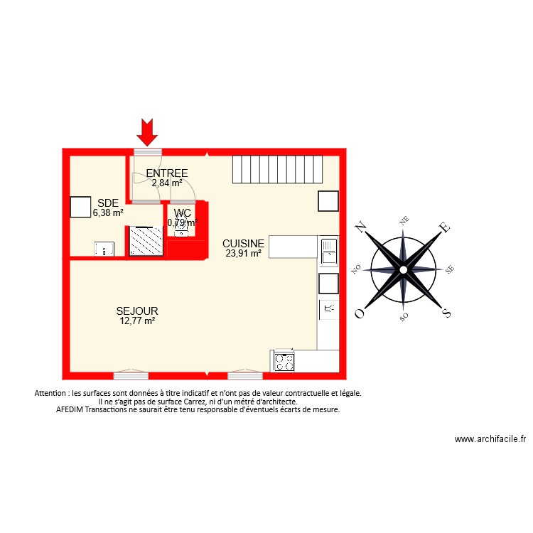 BI8021. Plan de 7 pièces et 47 m2