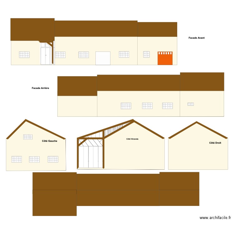 facade Avant. Plan de 0 pièce et 0 m2