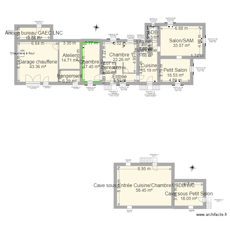 GRANDGEORGES Dominqiue. Plan de 0 pièce et 0 m2