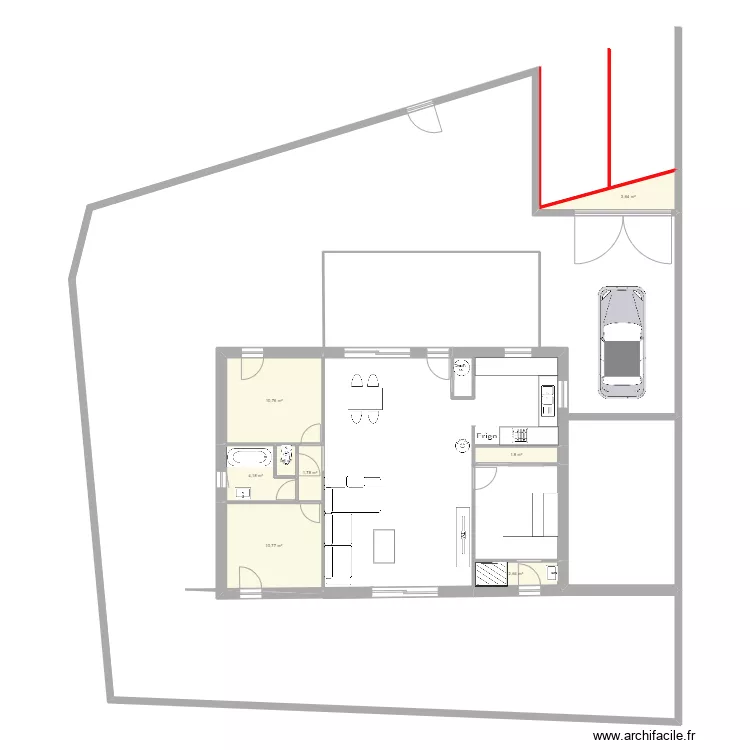 maison et jardin. Plan de 