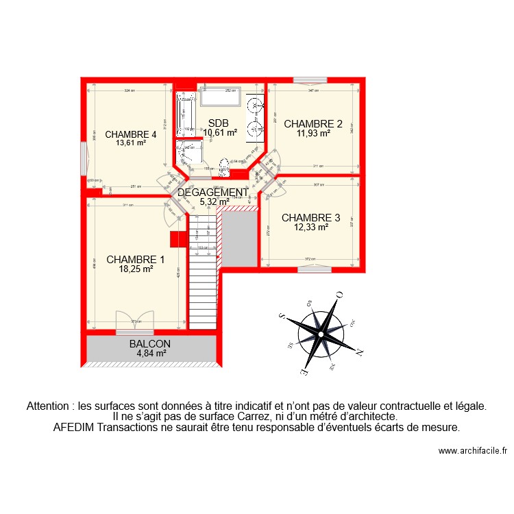 BI 8190 ETAGE PASCAL. Plan de 12 pièces et 83 m2