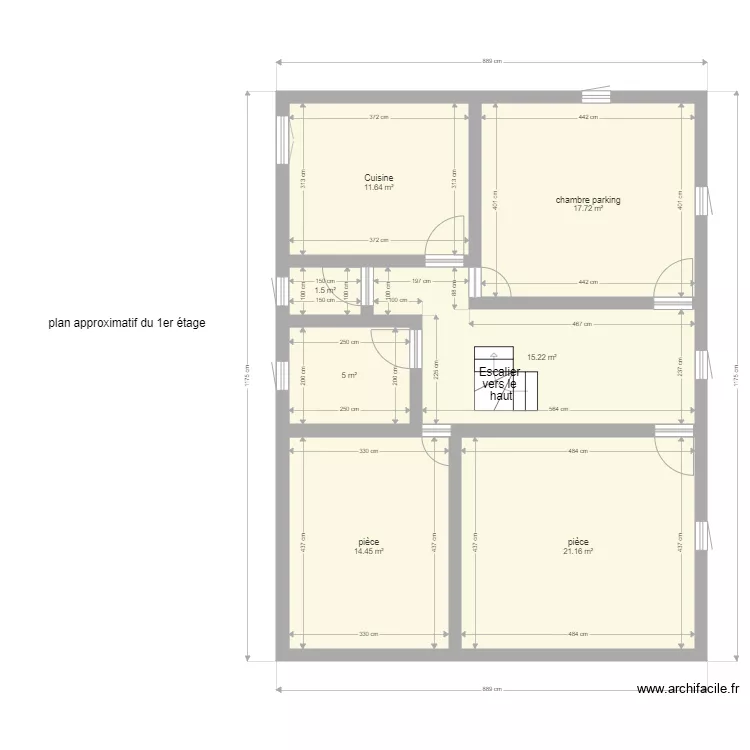anciennePharma1erEtage. Plan de 