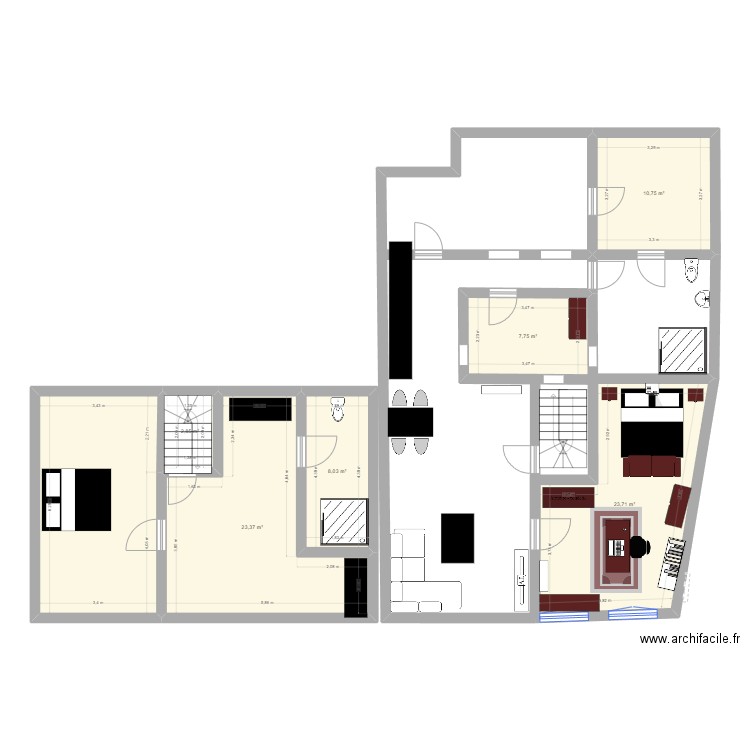 appart guillauùe. Plan de 0 pièce et 0 m2