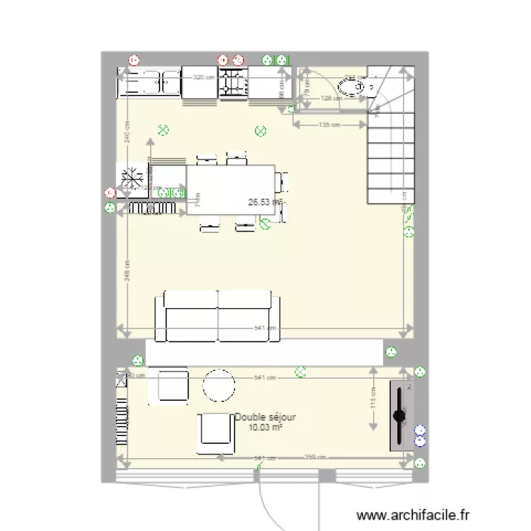 Arnaud Projet sans poteau. Plan de 