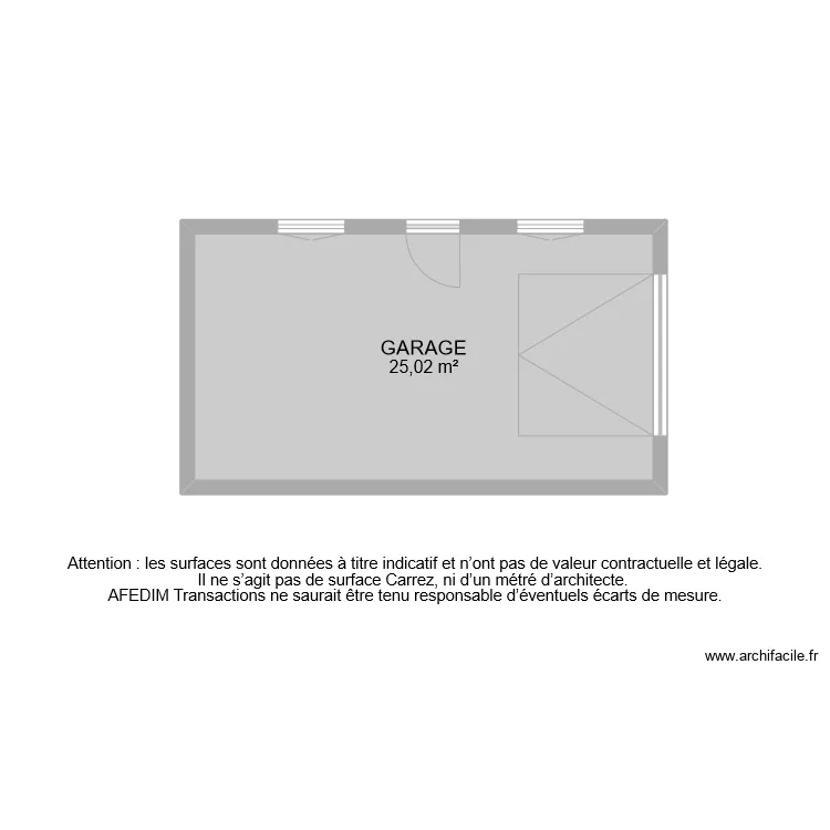 BI 9251 GARAGE. Plan de 