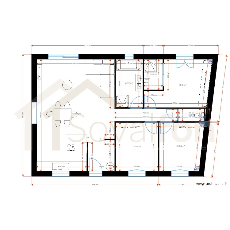 plan beauregard . Plan de 7 pièces et 89 m2