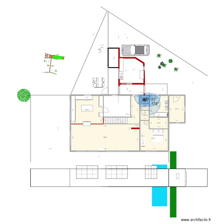 ebauche guip 22. Plan de 10 pièces et 116 m2