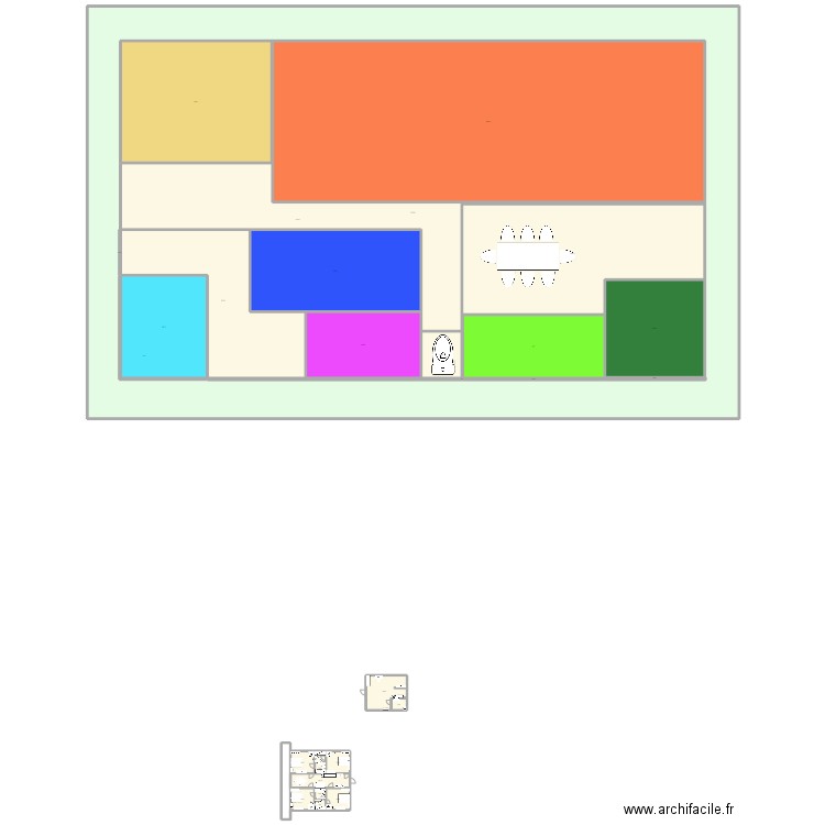 chambre . Plan de 28 pièces et 5177 m2