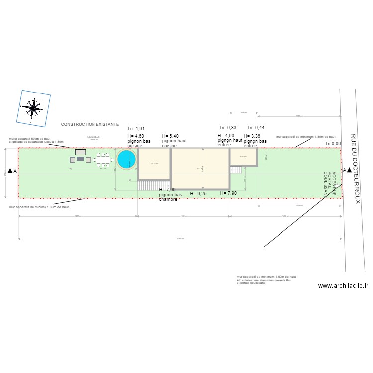 PLAN TERRASSE COUVERRTE. Plan de 0 pièce et 0 m2