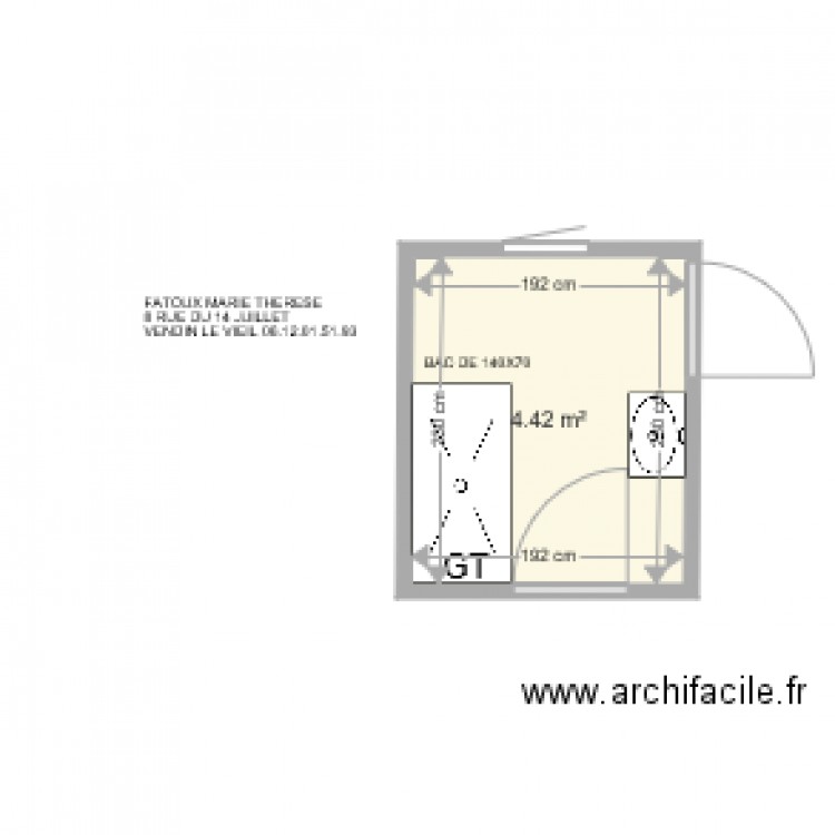 FATOUX MARIE THERESE . Plan de 0 pièce et 0 m2