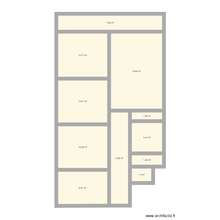 Appartement  1 bis. Plan de 0 pièce et 0 m2