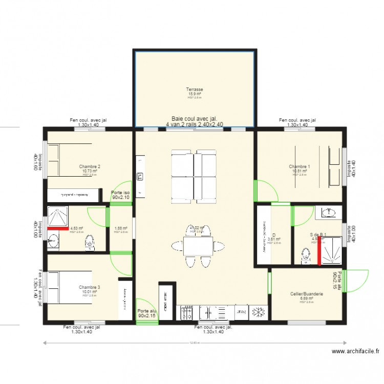 Plan 3. Plan de 0 pièce et 0 m2