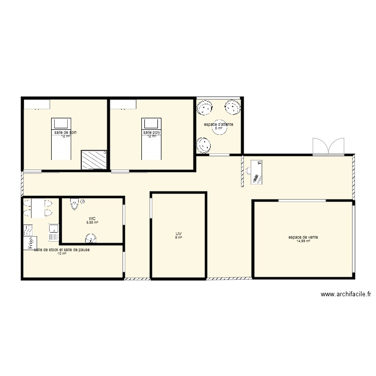 institut 1 meublé. Plan de 0 pièce et 0 m2