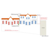 Plan avec maison mitoyenne